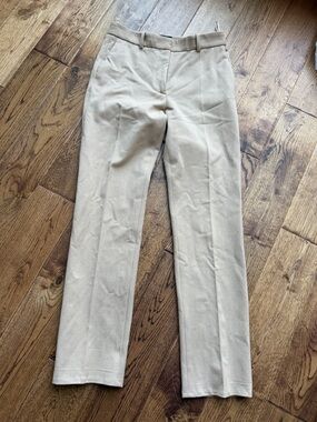 JOSEPH Stretch Gabardine Tan Straight Leg Trousers EU 36 US 4 Minimalist Work